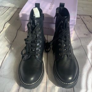 Brand new with box. Madden girl combat boots. Size 10.
